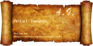 Antal Imogén névjegykártya